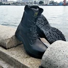 Escalade Army Boots Black Genuin Leather Tactical Military Boots Size Zip 3013