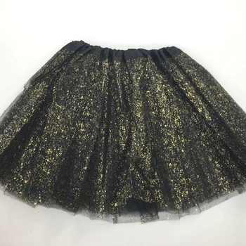 Professional Supplier Glitter Tutu Skirts Creative Black Sparkle Kids Girls Tutu Skirt