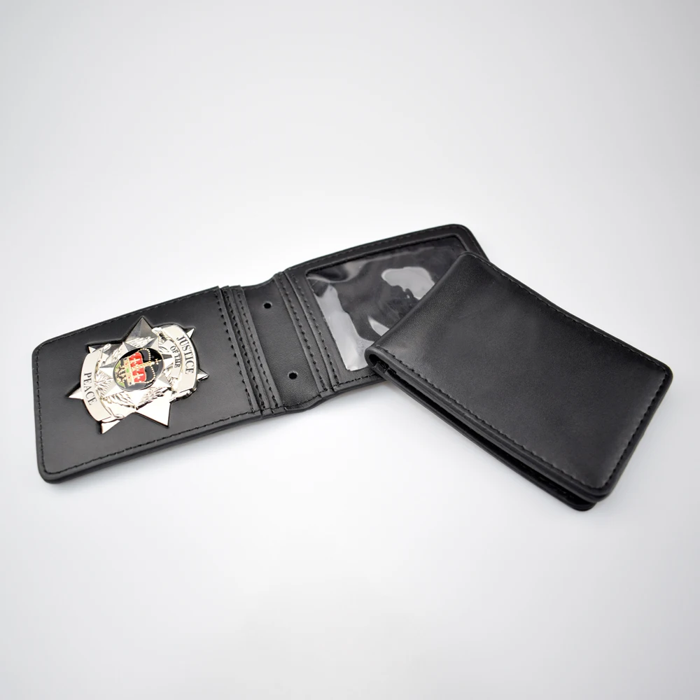 DK440 Leather Hidden Badge and ID Wallet - Cutout