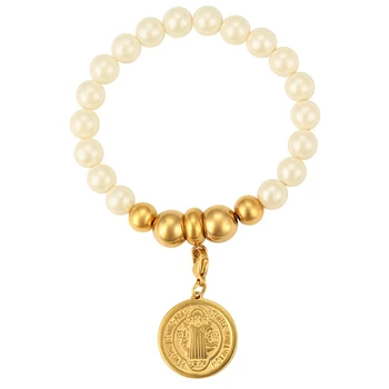 bracelet-140 xuping artificial freshwater pearl bracelet+24k gold color bracelet pearl