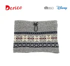 Print Neckwarmer Drawstring Custom Logo Fancy Print Polar Fleece Neck Scarf Tube Neckwarmer