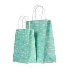 Bag 2 Standard Sizes 120gsm Red/Yellow/Blue/Green/Purple/Custom White Kraft Paper Bag