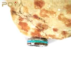 Jewelry Opal POYA Jewelry 8mm Tungsten Carbide Dainty Ring Inlay With Antler And Opal And Koa Wood