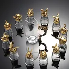 Glass Design Novel 12 Zodiac Crystal Gift Alloy Crystal Glass Wine Set