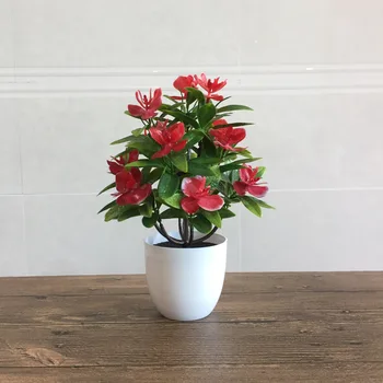 Good Quality Small Size Artificial Flower Bonsai Decoration Home&Office Artificial Mini Flowers Plants Bonsai