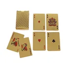 Game Poker P0002A 999.9 Printing Play Table Game Poker Customized Playing Card Gold Foil