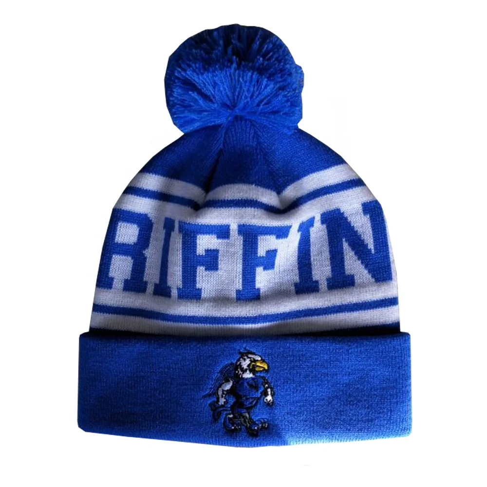 Knitted Real Fur Pom Pom Attached 
