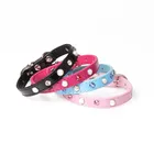 25cm Length Small Puppy Cat Control Collar Pearl Studded Dog Cat Collars