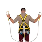 Adjustable Industrial Fall Protection Full Body Safety Harness With D-rings Customized