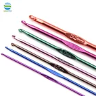 Needles Crochet Hook Multi-Coloured Aluminum 2mm-10mm Handle Crochet Hooks Knitting Knit Needles Weave Yarn Set