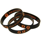 Wristbands Black Rubber Customize Your Own Wristbands Printed Logo Black Silicone Rubber Bracelets