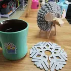 Cup Mat Coaster Mat Handmade Wholesale Good Gift Idea Sheep Shape Felt Drink Coaster Cup Mat