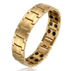 Health Bracelet Factory Mens Black Double Line Magnets Titanium Magnetic Therapy Health Bracelet