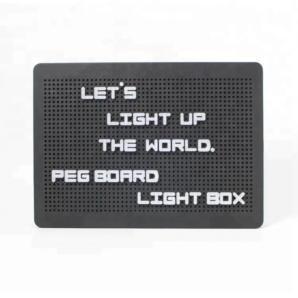 Personalized Message Board 200 Letters & Numbers Light Up Peg Board 