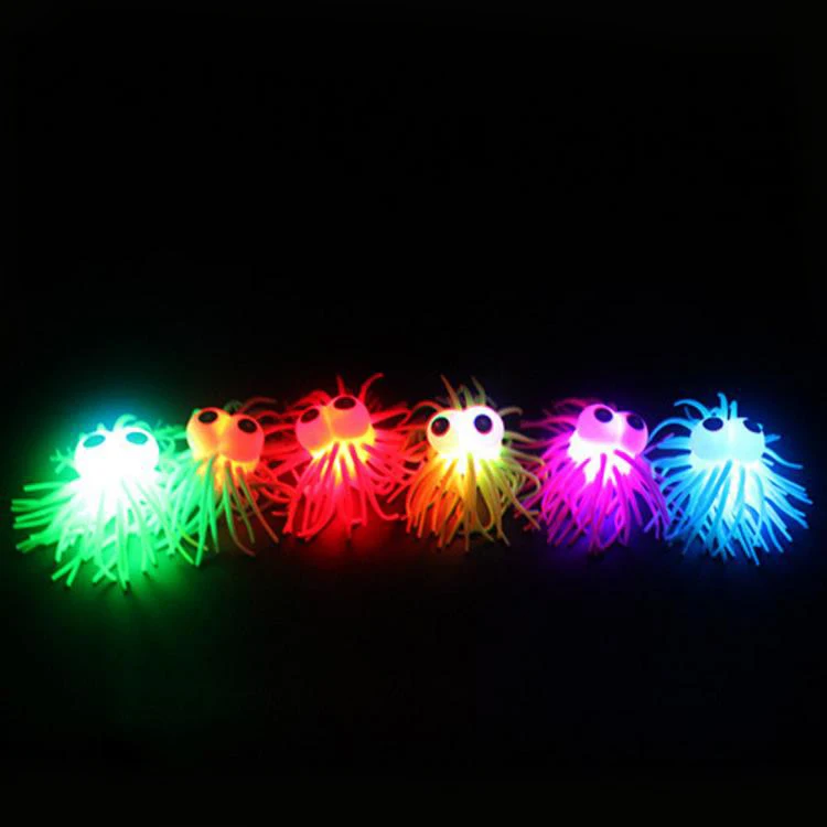 CY232 New 2019 Luminous Toys Supplies Squishy Tpr Stress Flash Ball Toy Flashing Puffer Thorn Ball With Big Eyes Vent Toys