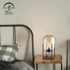 Power Lamp Light Table Lamp High Quality Smoky Glass Lighting Electric Power Source Indoor Industrial Table Lamp