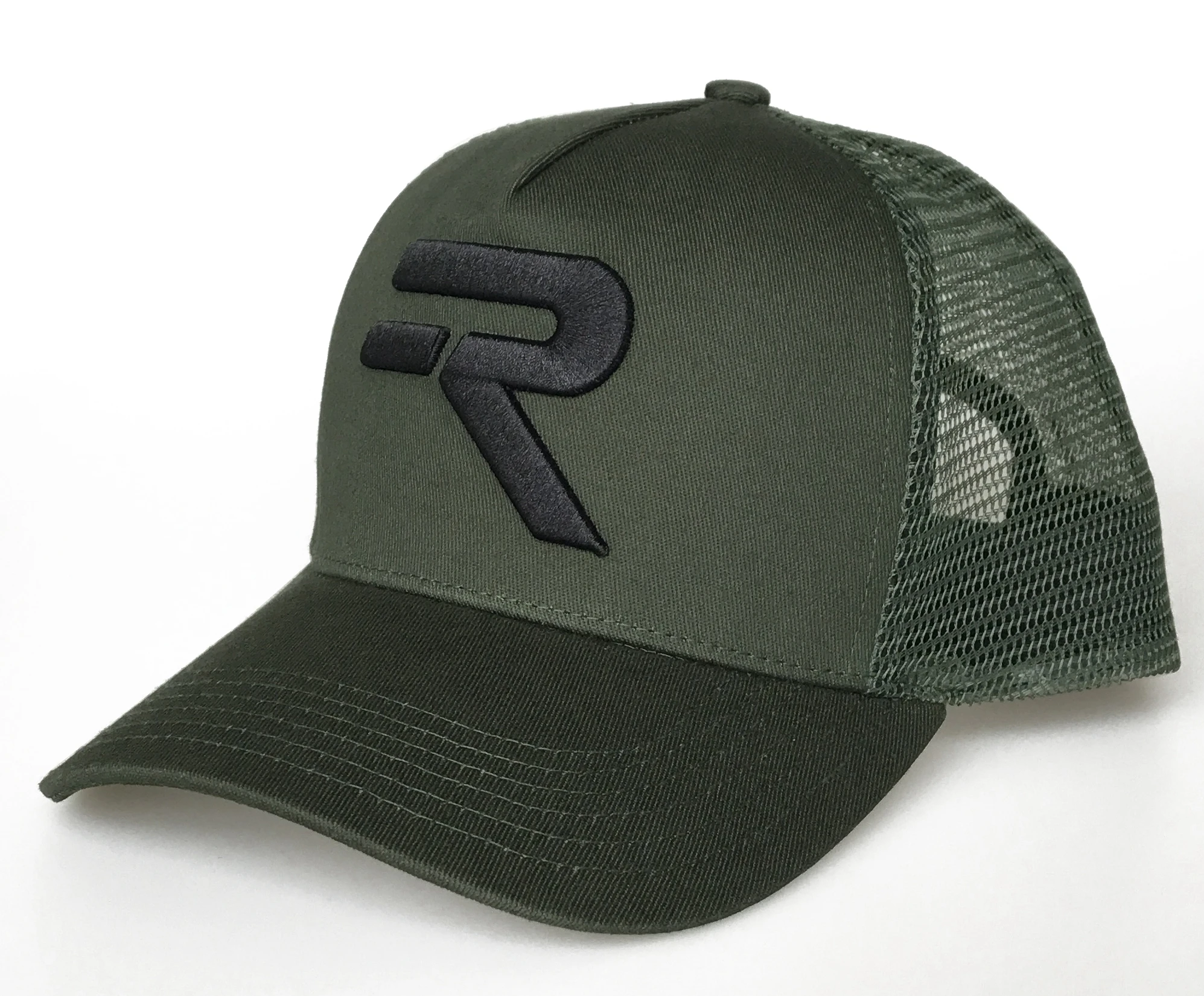 olive green trucker cap