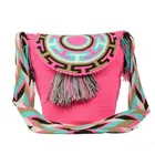 Bags Bag Designer Crochet Bag Cotton Crochet Women Handmade Pink Shoulder Bags Knit Crossbody Wayuu Mochila Bag