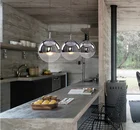Stairs Pendant Lamp Simple Stair Hotel Plated Gold Silver Modern Glass Ball Pendant Lamp