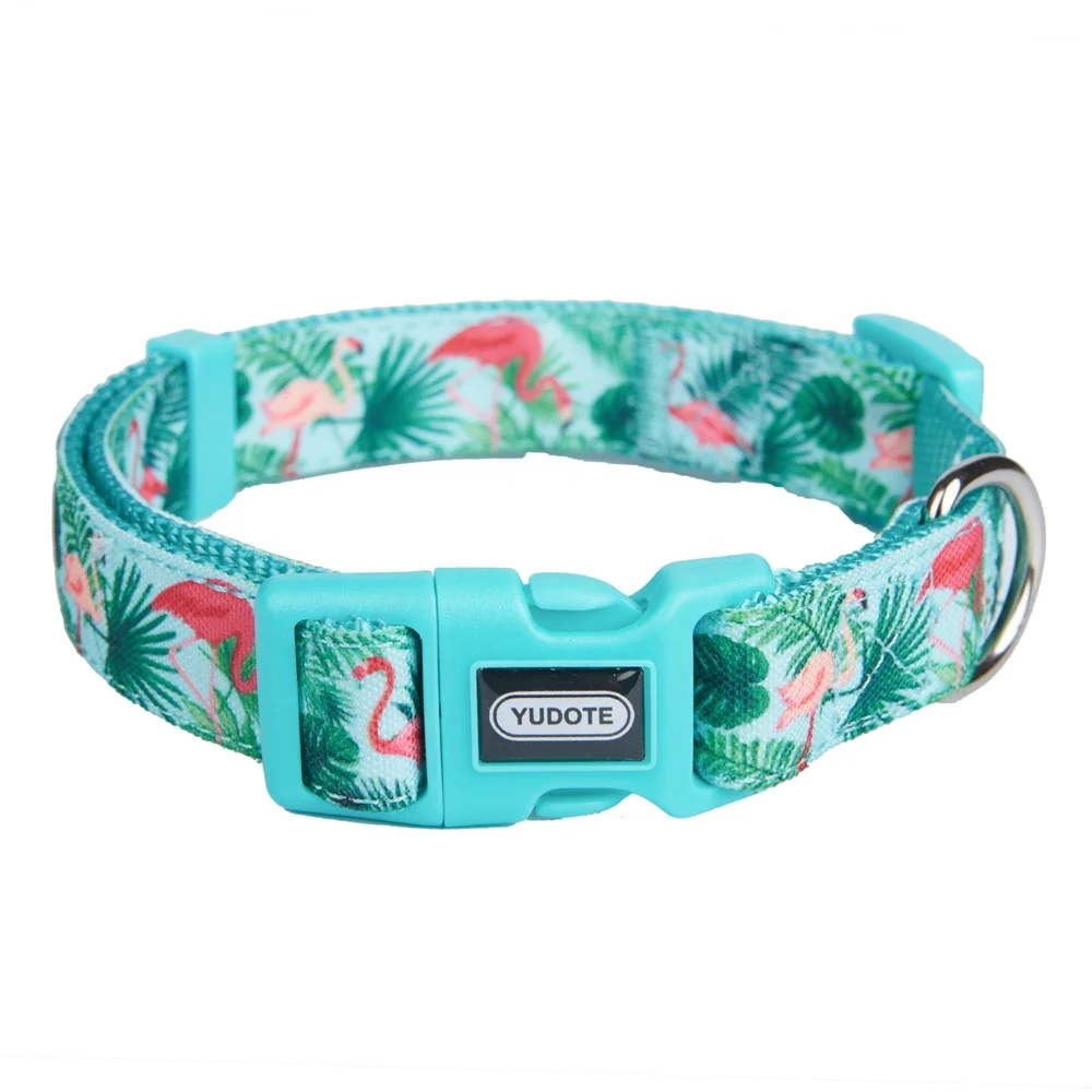 flamingo dog collar