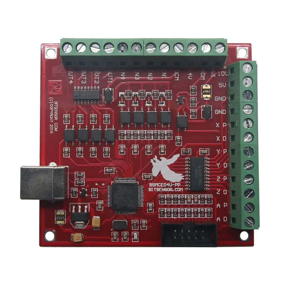 4 Axis 100K USB CNC MK2 Motion Controller Interface Board CNCUSB Breakout Board 