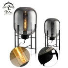 Power Lamp Light Table Lamp High Quality Smoky Glass Lighting Electric Power Source Indoor Industrial Table Lamp