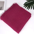 Hijab Wholesale Latest Hot Solid Color Cotton Blending Material Muslim Scarf Hijab