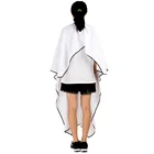 Hair Cape Hair Cape Custom Hair Salon Cape Polyester Fabric Hairdressing Gown Hair Cutting Cape White Color