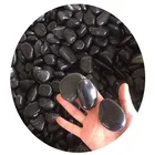 Stone Decorative Pebbles High Quality 2~4cm 3~5cm 5-8cm Polished Black Pebble Stone For Garden Decoration