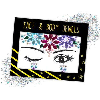 Shinein New Style Party Face Rhinestone Stickers Hawaii Mermaid Jewels for Face Forehead Sexy Bindi