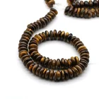 Rondelle New Style Tiger Eye Stone Flat Rondelle Loose Beads For Jewelry Making