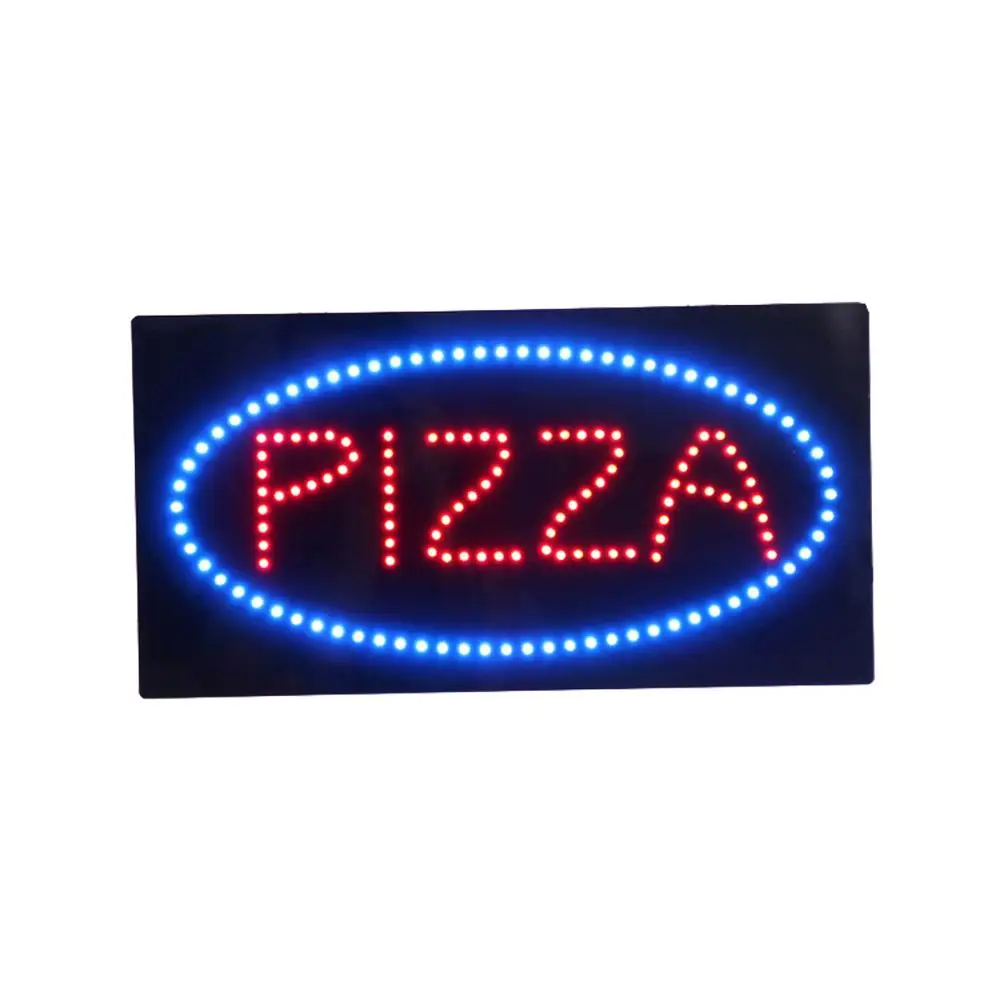 QUALITY SHOP HANGING NEON DISPLAY FLASHING OPEN PIZZA SHOP WINDOW DOOR LED SIGN 