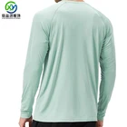 T-shirts Customized LOGO Raglan Men's UPF 50 UV Sun Protection Outdoor Running Fishing Long Sleeve T Shirt