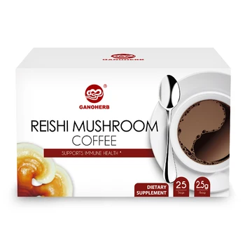 Free Sample Wholesale Organic Ganoderma Lucidum Reishi Mushroom Lingzhi Instant Black Coffee