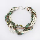 Pearl Factory Sell Shell And Pearl Vintage Beads Necklace For Women