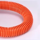 Orange Plastic Pipe Flexible Plastic Pipe 20mm Orange Fireproof Retardant Plastic PVC Flexible Corrugated Pipe