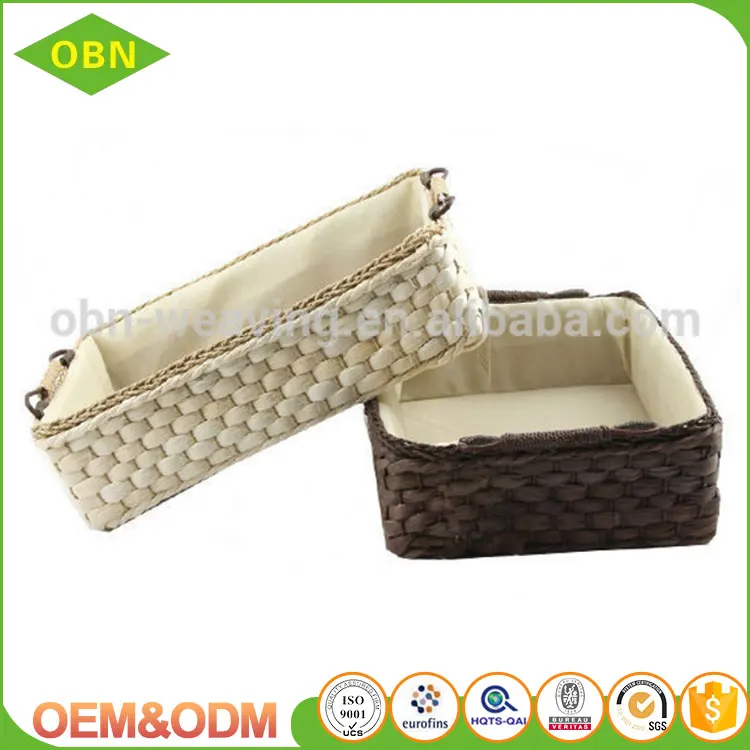 wholesale make corn husk weaving basket corn leaf rope basket