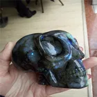 Labradorite Labradorite Wholesale Natural Labradorite Stone Alien Skull Hand Caved Skull