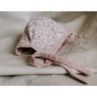 Baby Clothes Linen Baby Bonnet Linen Baby Bonnet Baby Vintage Natual Floral Clothes