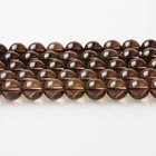 10mm round loose natural smoky quartz genuine gemstones