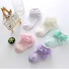 Socks Baby Socks Factory Baby Girls Lace Princess Ankle Socks Toddler Solid Cotton Ruffles Mesh Summer Socks