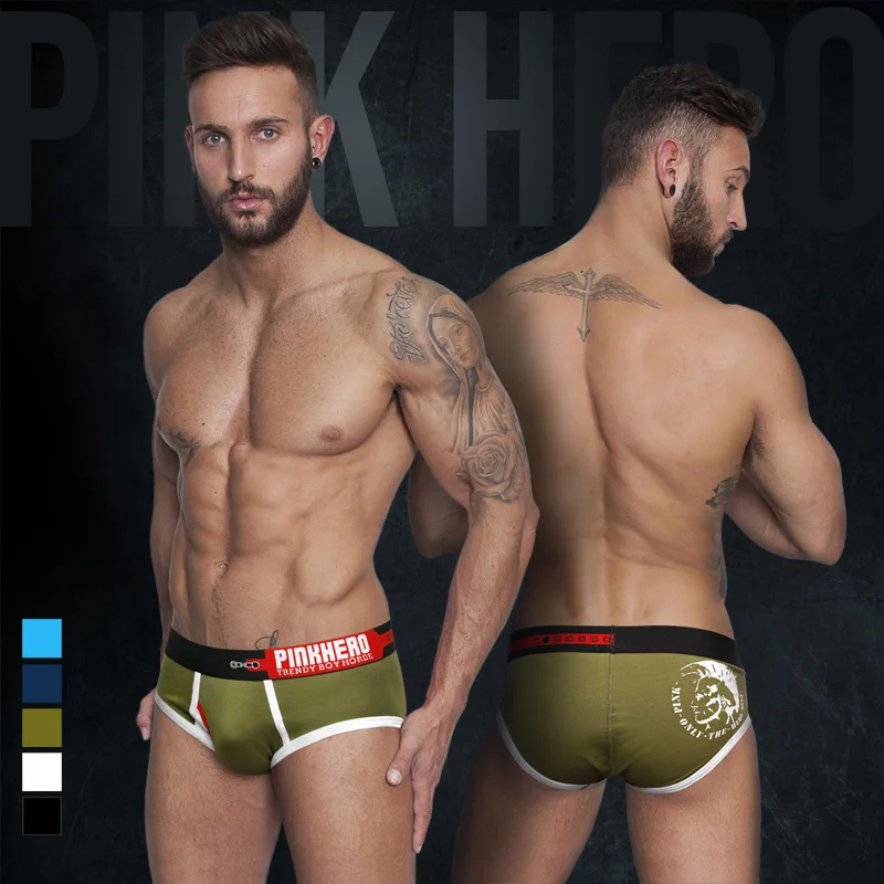 Best cotton Pink Hero mens underwear famous briefs underwear wholesale from  guangzhou
