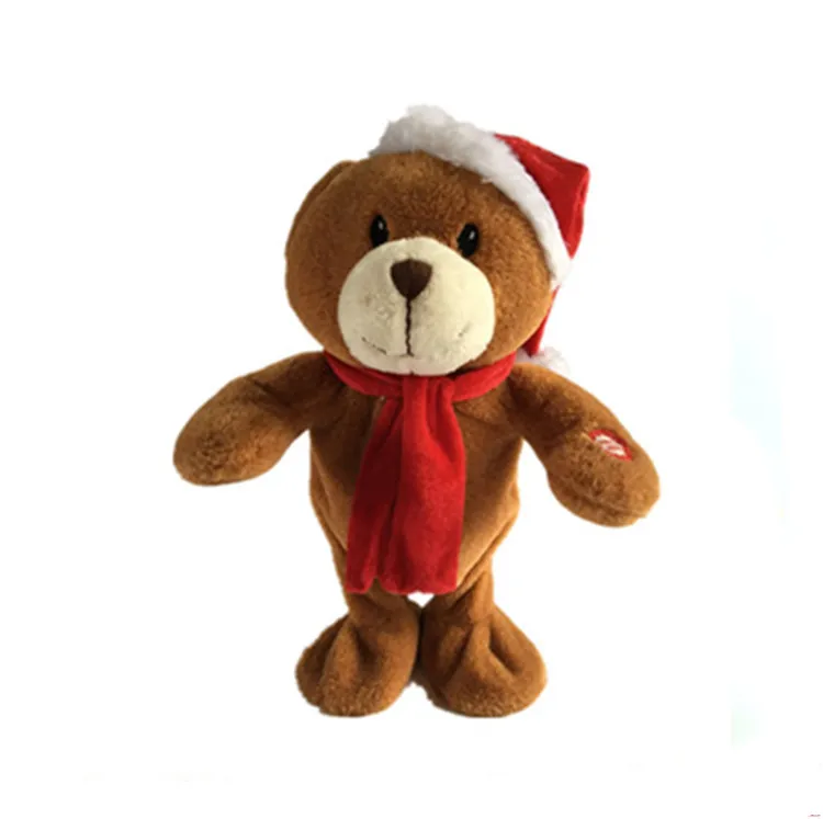 singing christmas teddy