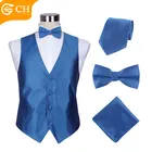 Vest Vests Factory Vest Fashion Colorful Polyester Men Vest Set Wholesale Tuxedo Vests