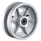 Silver Silver Iron Wheel STI Cast Iron V Groove Caster Wheels Heavy Duty Silver Type
