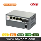 Switch Hub 4 Port Switch Hot Sale Ethernet Switch Price For Fiber Hub 4 Ports Optical Fiber Switch ONV-POE31004PF