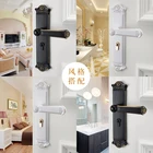 Brass Lock Door Handle Type Door Locks Hotel Wooden Door Handle 96mm Material Brass Door Handle Magnetic Lock