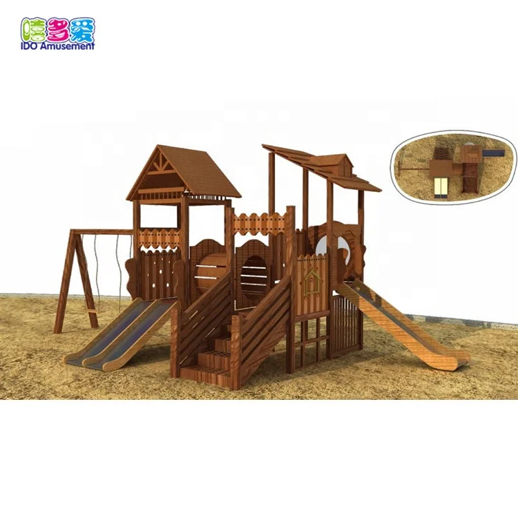 small wooden playground