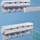 Hanger Wall Retractable Hanger 4 Line Retractable Clothesline With Hanger Wall Mounted