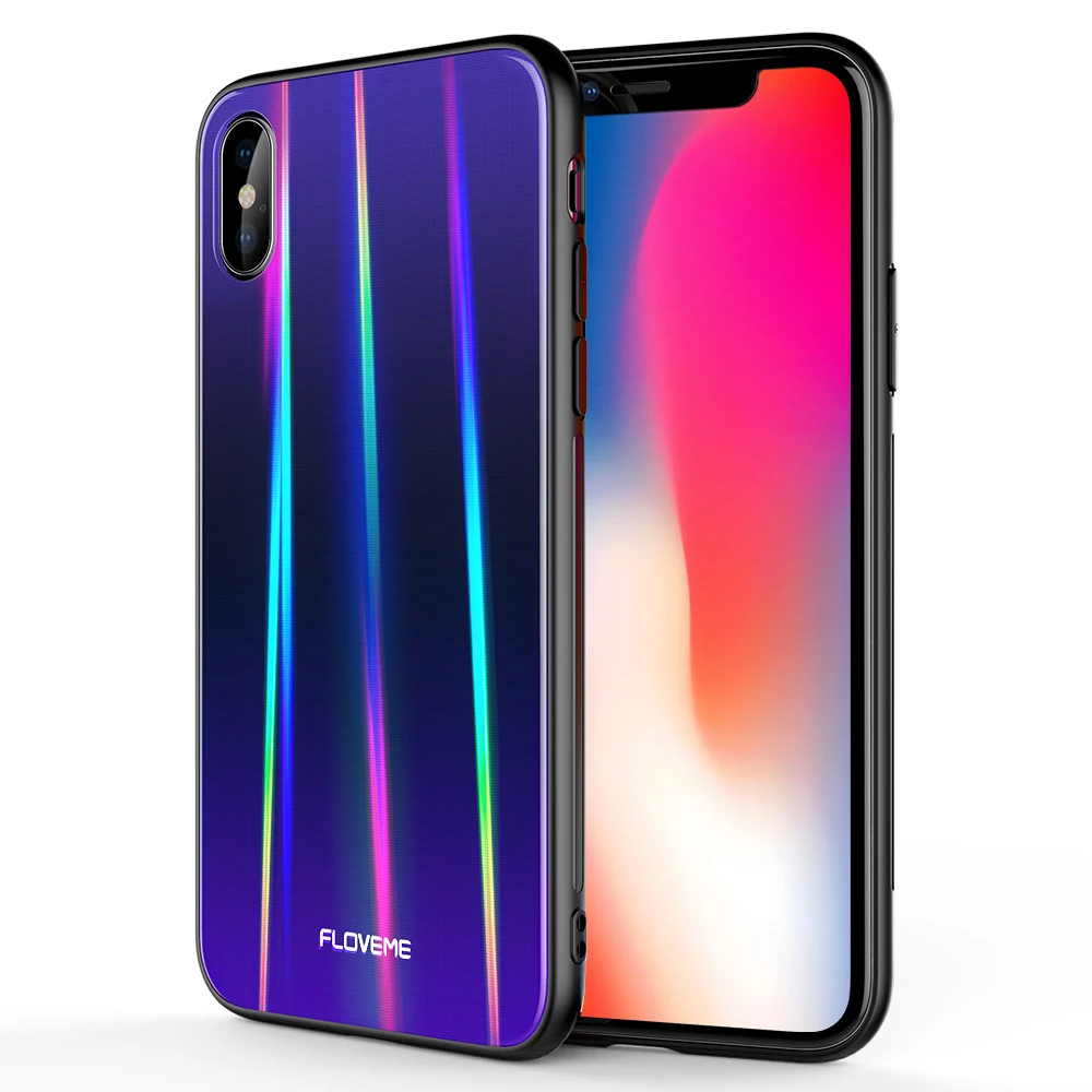 wortel Afgeschaft Sturen Free Shipping Aurora Tempered Glass Mobile Phone Cases Floveme Luxury Cover  For Iphone X Xs Max Xr Case - Buy Floveme Aurora Mobile Case Covers,For  Iphone Case,Luxury Phone Case Product on Alibaba.com